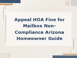 Arizona Hoa Mailbox Fine Appeal Letter Template & Homeowner Guide