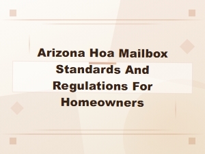 Arizona Hoa Mailbox Rules and Fine Consequences