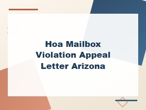 How to Appeal an Hoa Mailbox Violation in Arizona